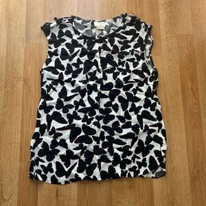 Kate Spade Black and White Butterfly Blouse
